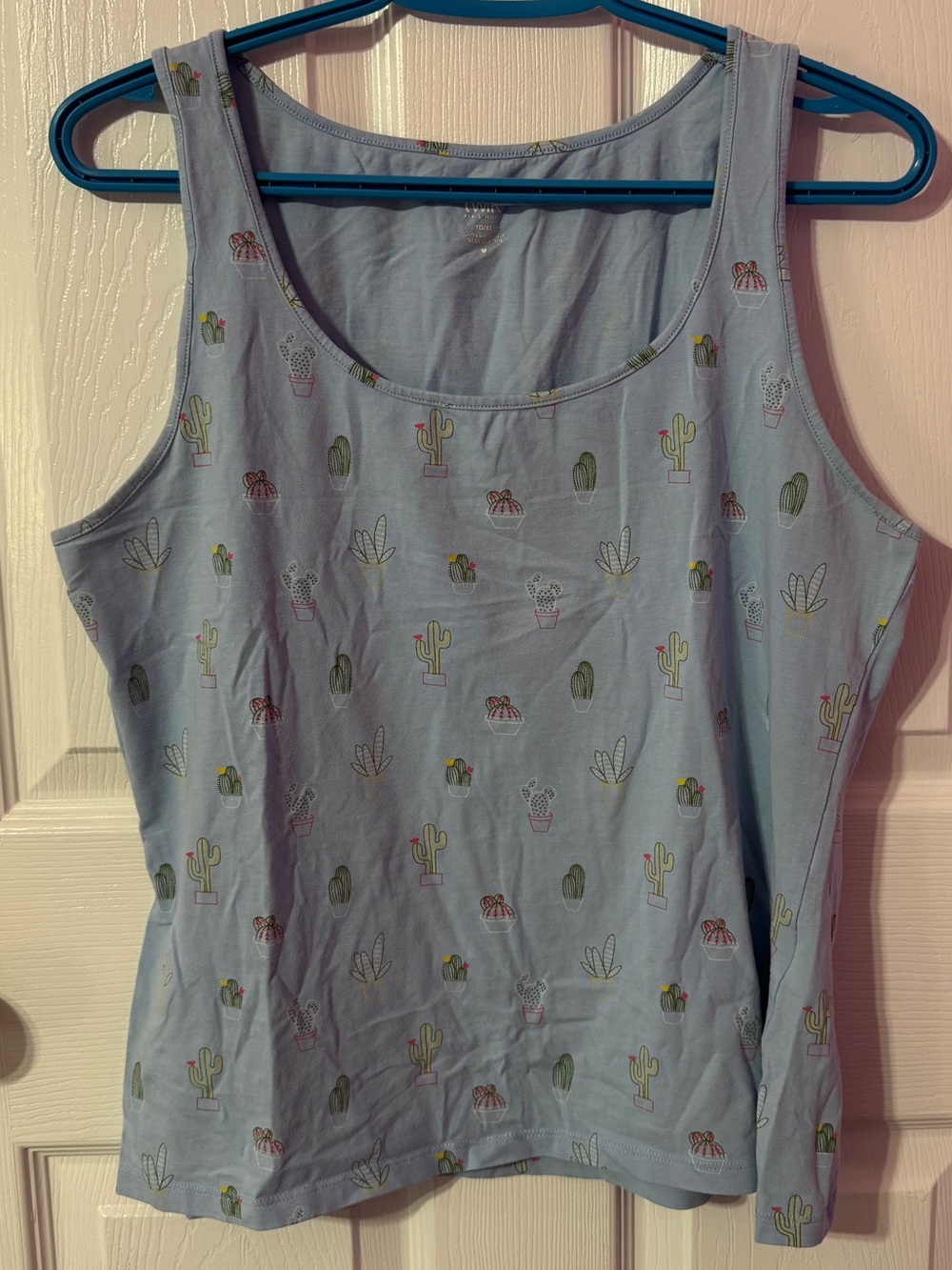 twik Light Blue Cactus Print Tank Top
